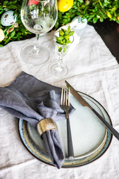 Definição da mesa de Páscoa — Fotografia de Stock