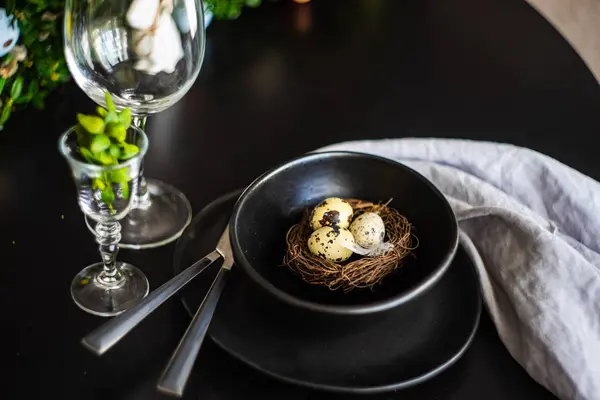 Easter table setting — Stock Photo, Image