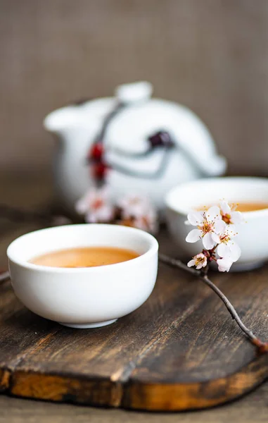 Aziatische stijl groene thee concept — Stockfoto