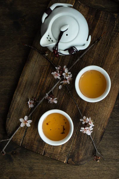 Концепція зеленого чаю в азіатському стилі — стокове фото