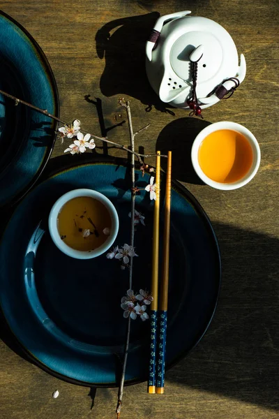 Estilo asiático té verde concepto — Foto de Stock