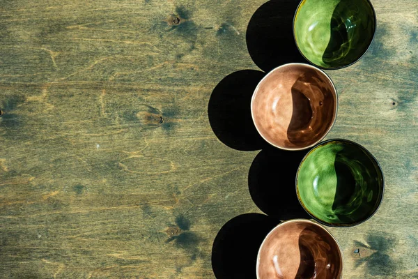 Collection of empty bowls — Stock Photo, Image