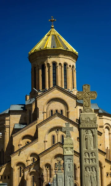 Sameba 大教堂在第比利斯，格鲁吉亚 — 图库照片