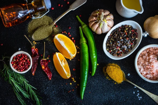 Traditional georgian spices frame — Stock Photo, Image