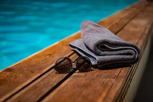 Outdoor pool in the tropical area — Stock Photo, Image