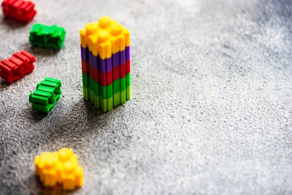 Juguete colores brillantes bloques — Foto de Stock