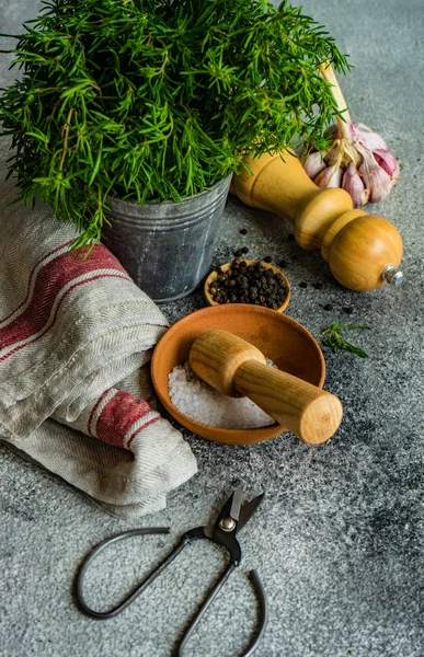 Concepto de cocina con hierba —  Fotos de Stock