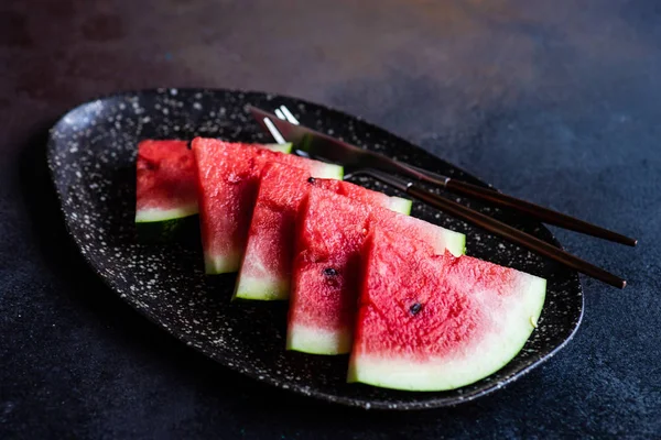 Organic food concept with watermelon — Stock Photo, Image