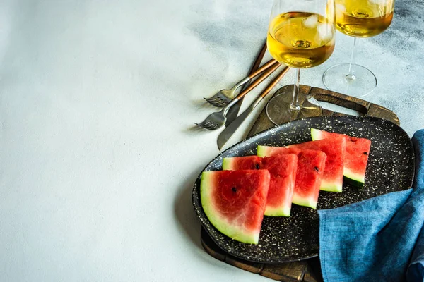 Biologisch voedsel concept met watermeloen — Stockfoto