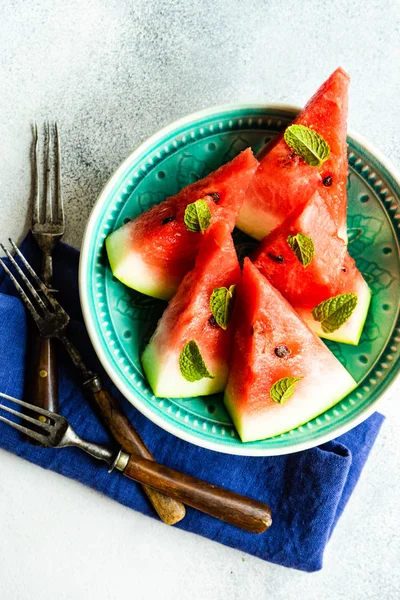 Organic food concept with watermelon — Stock Photo, Image
