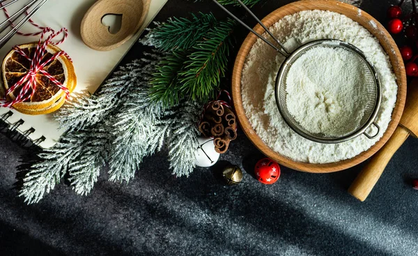 Weihnachtliches Kochkonzept — Stockfoto