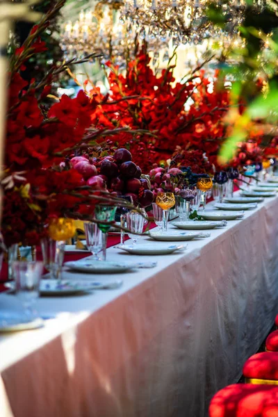 Autumnal table setting — Stock Photo, Image