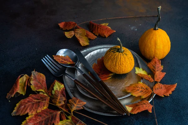 Ajuste de mesa otoño — Foto de Stock