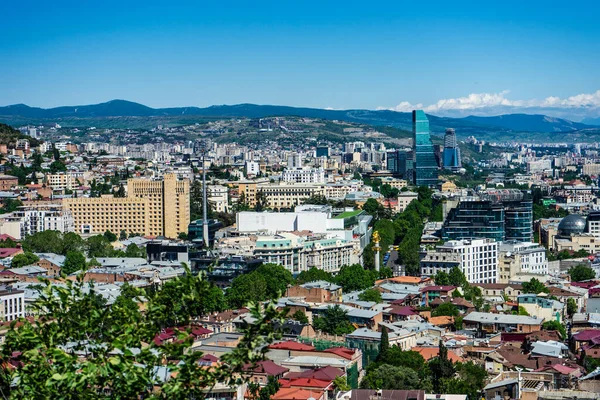 Kilátás Legrégebbi Része Grúz Főváros Tbiliszi Grúzia — Stock Fotó