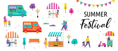 Yaz Festivali, gıda sokak Fuarı, Aile Festivali Afiş ve banner tasarımı