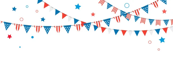 Felice giorno dell'indipendenza degli Stati Uniti 4 luglio. Festa americana di festa — Vettoriale Stock