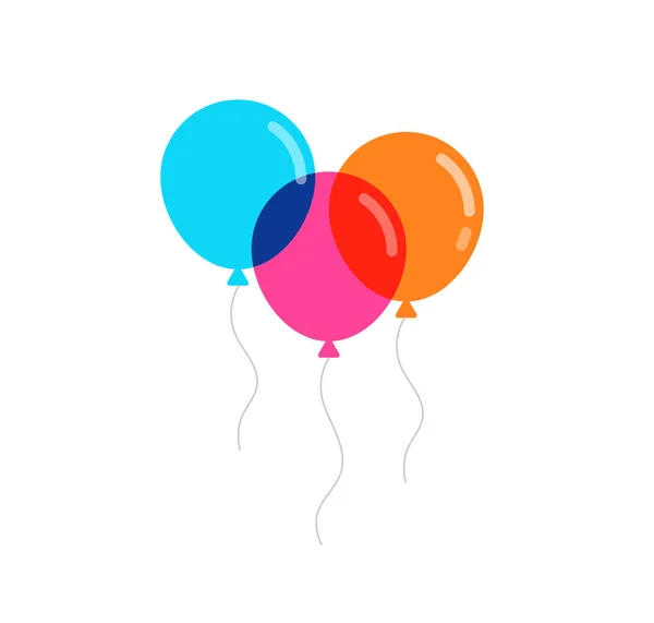 Renkli balonlar illüstrasyon vektör — Stok Vektör