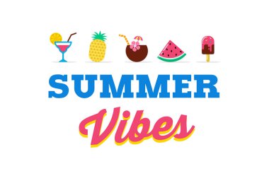 Yaz vibes, satış ve promosyon şablon poster, afiş