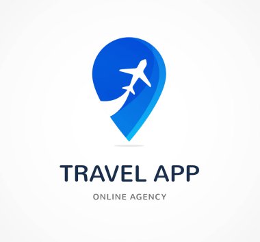 Ajans, turizm app ve geziler logo, Macera Turları, simge ve öğe seyahat
