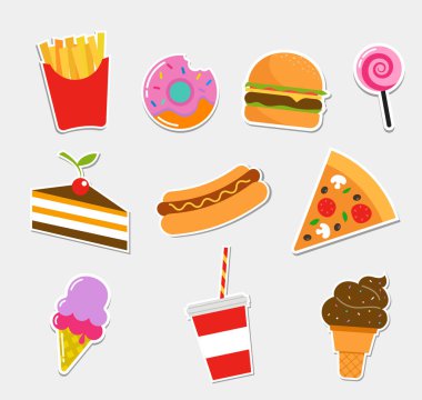 Fast food simgeler ve çıkartmalar