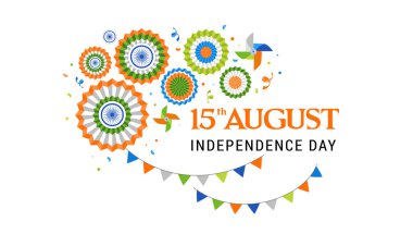 Hint tatil, mutlu bağımsızlık günü kutlama, poster ve başlık sayfası