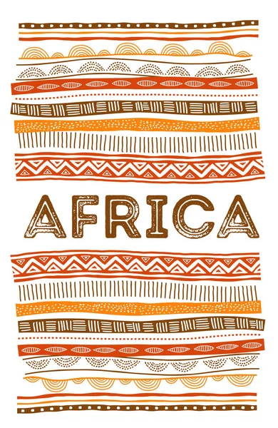 Fundo africano, panfleto com padrão de grunge tradicional tribal. Concepção — Vetor de Stock