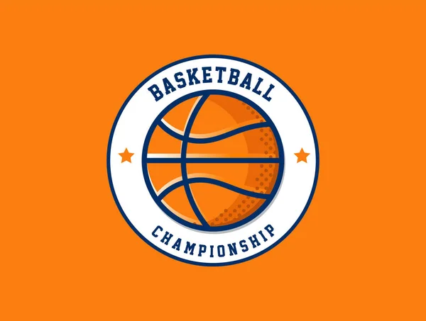Logo del Baloncesto, símbolo de los deportes americanos y el icono — Archivo Imágenes Vectoriales
