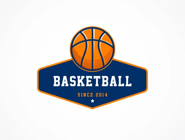 Logo del Baloncesto, símbolo de los deportes americanos y el icono — Vector de stock