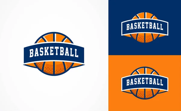 Basket-logotypen, amerikansk sport symbol och ikonen — Stock vektor