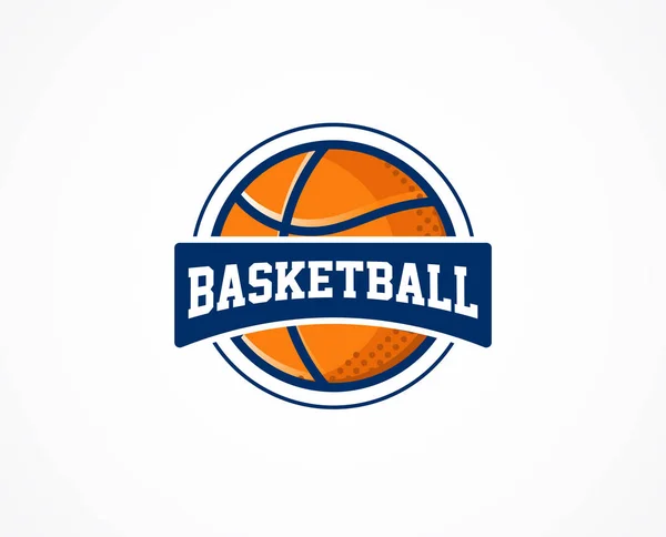 Logo de basket-ball, symbole sportif américain et icône — Image vectorielle