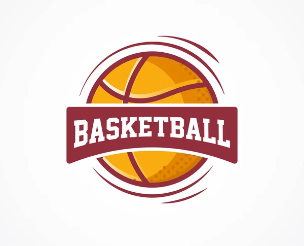Баскетбольный логотип, американский спортивный символ и икона — стоковый вектор