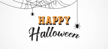 Mutlu Cadılar Bayramı arka plan, banner. Vektör tasarımı