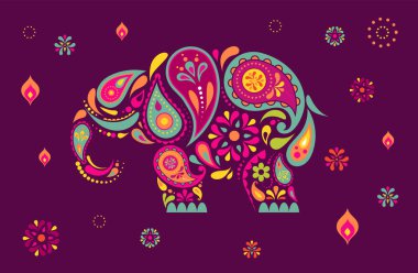Mutlu Diwali Hindu Festivali Afiş. Yanan diya illüstrasyon, Hindistan'ın ışık Festivali için arka plan