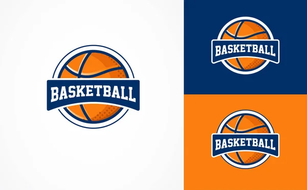Баскетбол логотип, символ американської спорту та значок — стоковий вектор