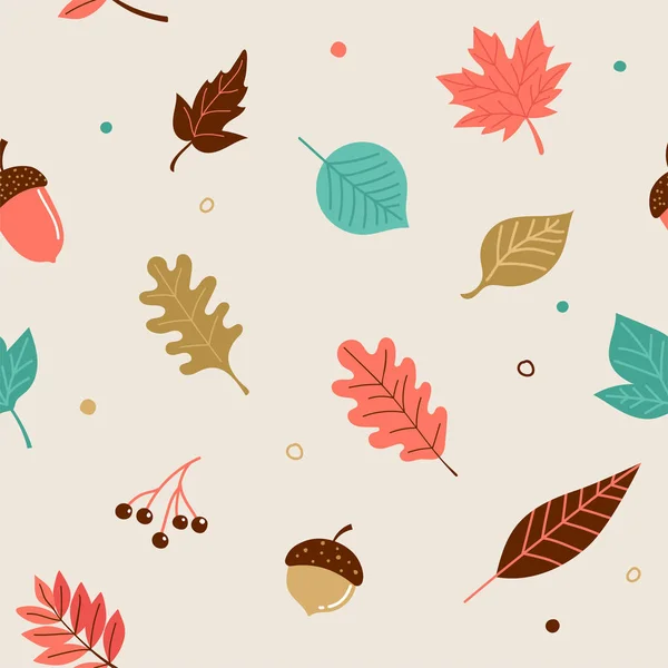 Hallo herfst naadloze patroon — Stockvector