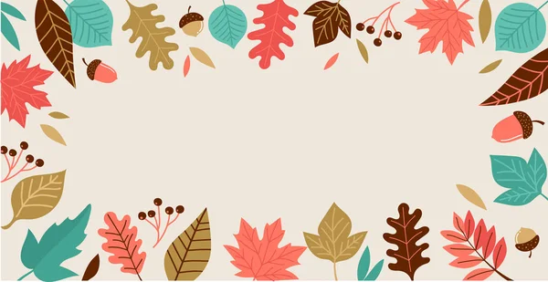 Fall, Autumn season illustration, background — Stock Vector