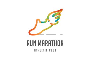 Run icon, symbol, marathon poster and logo clipart