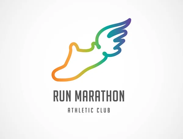 Icône, symbole, affiche et logo du marathon — Image vectorielle