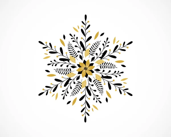 Buon Natale fiocco di neve biglietto di auguri, banner e sfondo — Vettoriale Stock