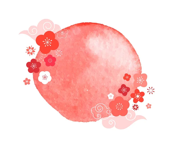 Happy kinesiska nyåret 2019, året av gris. Vector banner, akvarell bakgrund — Stock vektor