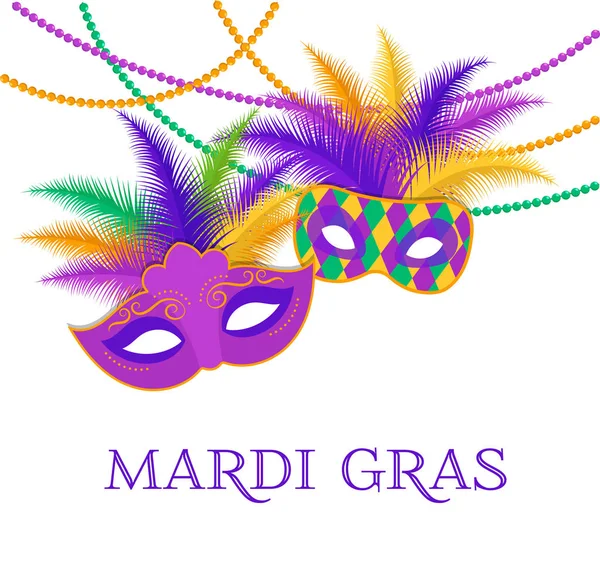 Mardi Gras - Fat tisdag karneval firande mall — Stock vektor