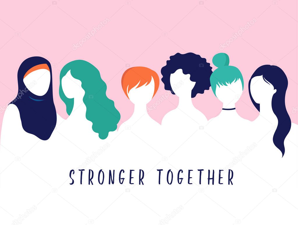 International Women s Day. Vector illustration, card, poster, flyer and banner.