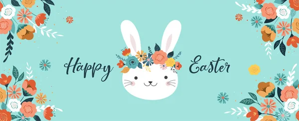 Happy Easter vector illustration, greeting card, poster — Stock Vector