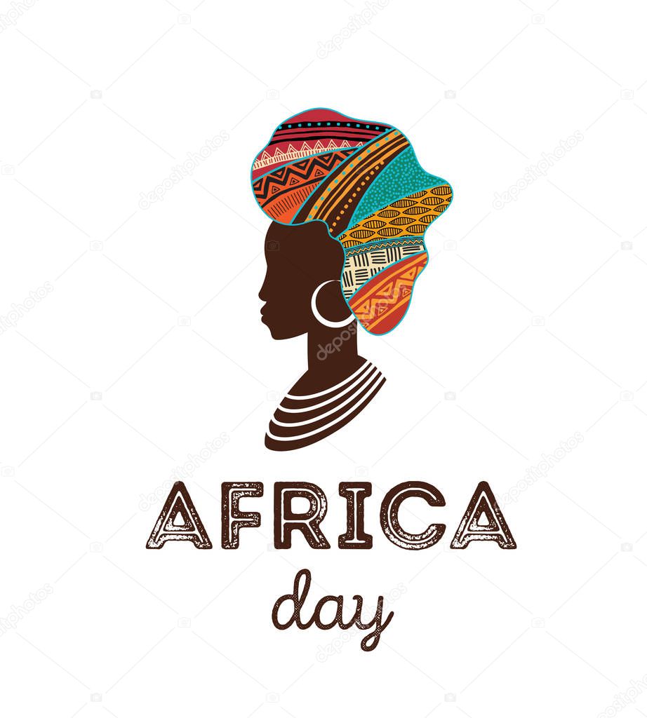 Happy Africa Day. Vector poster, banner card template