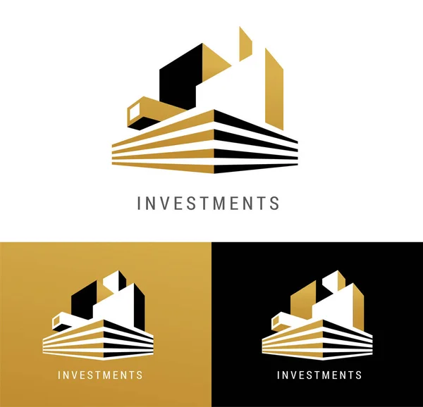 Real estate logo, building development, icon and element