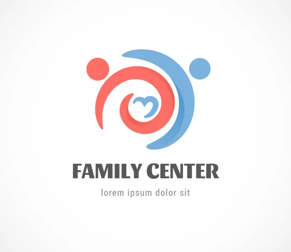 Geburt, Schwangerschaft, Familie und Babypflege Logo und Symbol. Vektordesign — Stockvektor