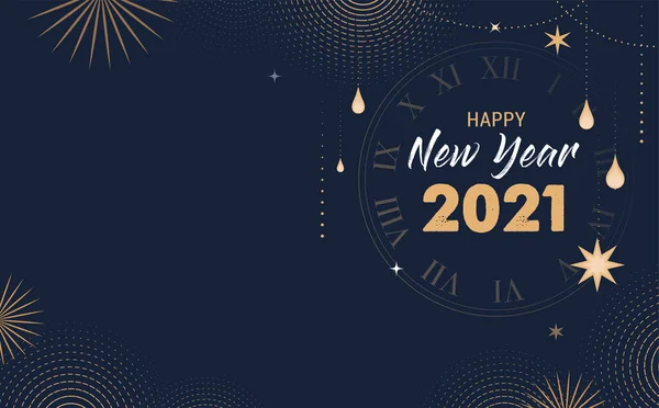 Szczęśliwego nowego 2021 roku - Eleganckie abstrakcyjne tło, baner. Koncepcja wektora — Wektor stockowy
