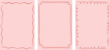 Noel çerçeveleri. El çizimi Noel arkaplan seti, kartlar, afişler, baskılar. Vektör tasarımı ve illüstrasyonu