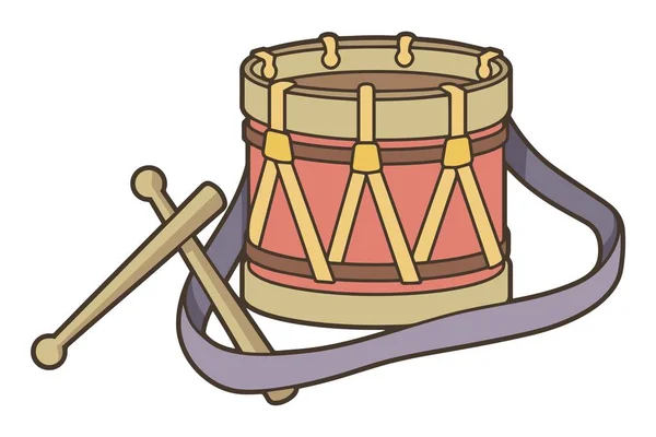 Toy Drum — Stock Vector