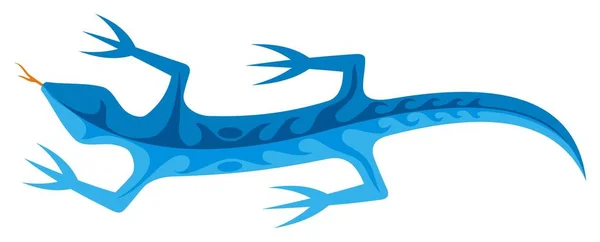 Tribal Lizard Blue Stock Illustration